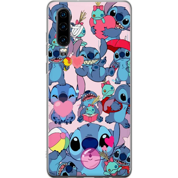 Huawei P30 Genomskinligt Skal Stitch