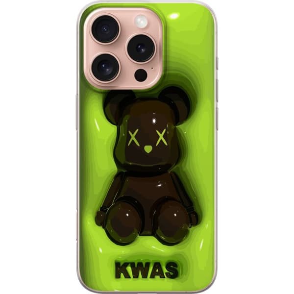 Kompatibelt Mobildeksel til Apple iPhone 16 Pro KAWS Grønn