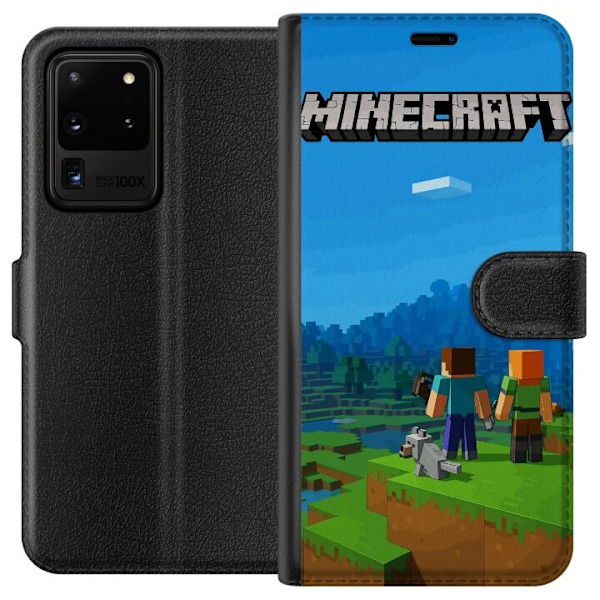 Samsung Galaxy S20 Ultra Plånboksfodral Minecraft Key Art
