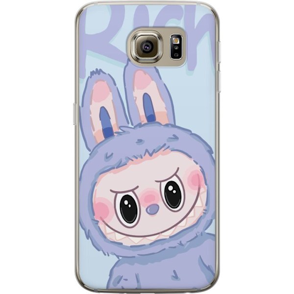 Samsung Galaxy S6 Gennemsigtig cover Blå Kanin Labubu