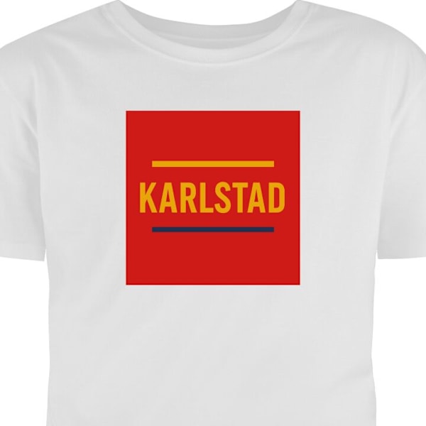 T-shirt för Vuxen | Klassisk Vuxen-T-shirt Karlstad – Hocke vit M