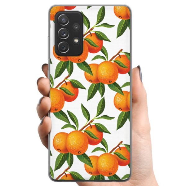 Samsung Galaxy A52 5G TPU Matkapuhelimen kuori Appelsiini