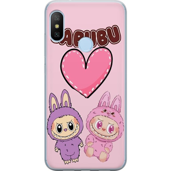 Xiaomi Mi A2 Lite Läpinäkyvä kuori Labubu Pink Monster