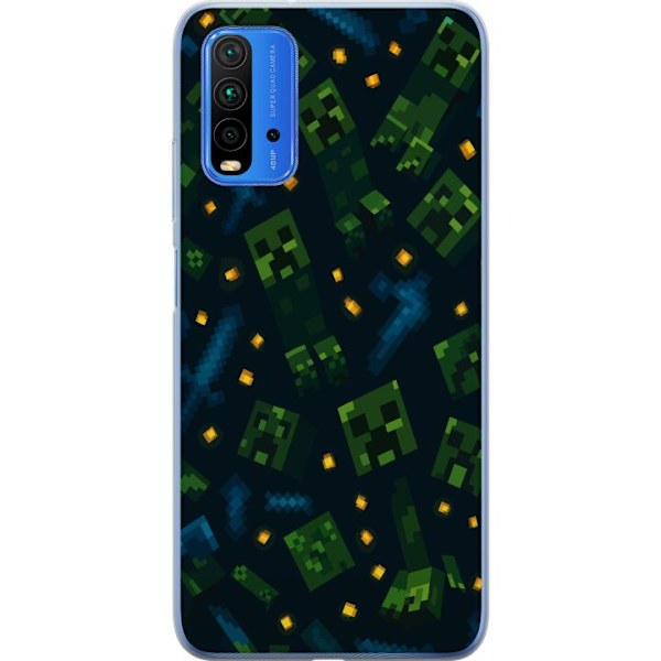 Xiaomi Redmi Note 9 4G Läpinäkyvä kuori Minecraft Dungeons Mob