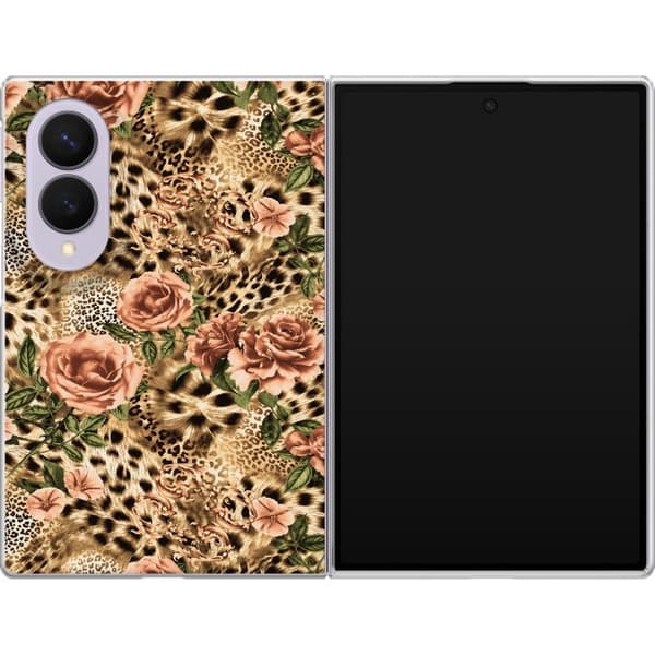 Kompatibelt Mobildeksel til Samsung Galaxy Z Fold8 Brune leopardroser brun