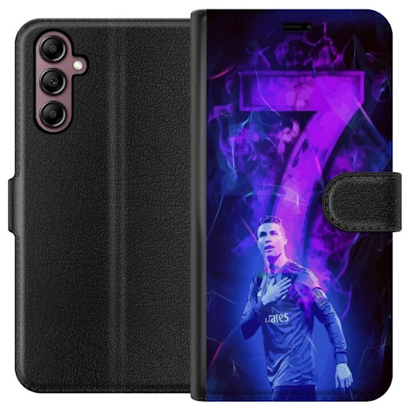 Samsung Galaxy A14 5G Tegnebogsetui Ronaldo 7 - Fodboldlegende i Handling for Fans