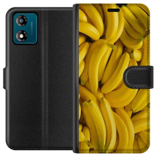 Motorola Moto E13 Tegnebogsetui Banan mønster