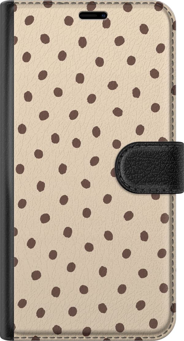 Kompatibelt Lommeboketui til Apple iPhone 7 Plus Beige latteflekker beige