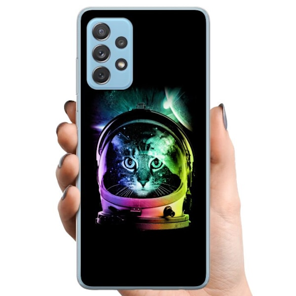 Samsung Galaxy A72 5G TPU Mobilskal Space Cat