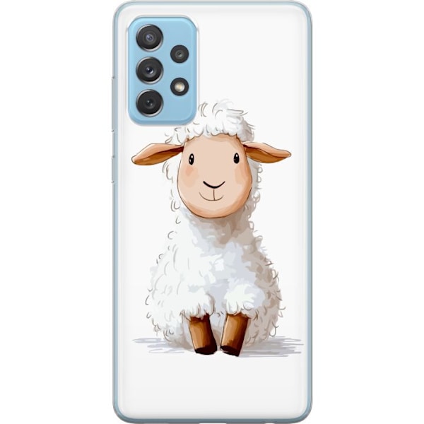 Samsung Galaxy A52 5G Läpinäkyvä kuori Suloinen Lammas - lasten ja vauvan tuotteita sarjakuvatyyliin