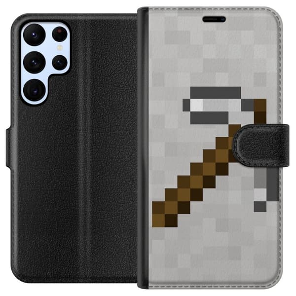 Kompatibelt Plånboksfodral till Samsung Galaxy S22 Ultra 5G Minecraft Tools