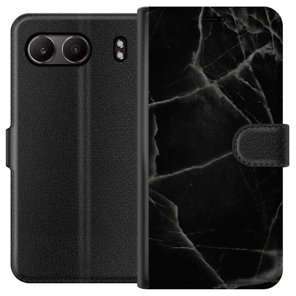 OnePlus Nord 4 Lompakkokotelo Musta marmori