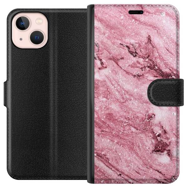 Apple iPhone 13 mini Lompakkokotelo Glitteri Marmori