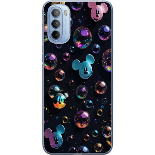 Motorola Moto G31 Läpinäkyvä kuori  Mikki Hiiri Disney Kuplat Suunnittelu Hauska Motiivi Suosittu Disney-hahmo Piirrossarja Lasten Klassikko
