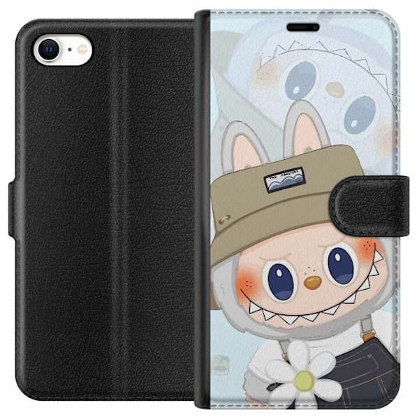 Apple iPhone 6s Plånboksfodral Labubu med hatt – Pop Mart-figur Mr. Butcher i retro stil med karaktär