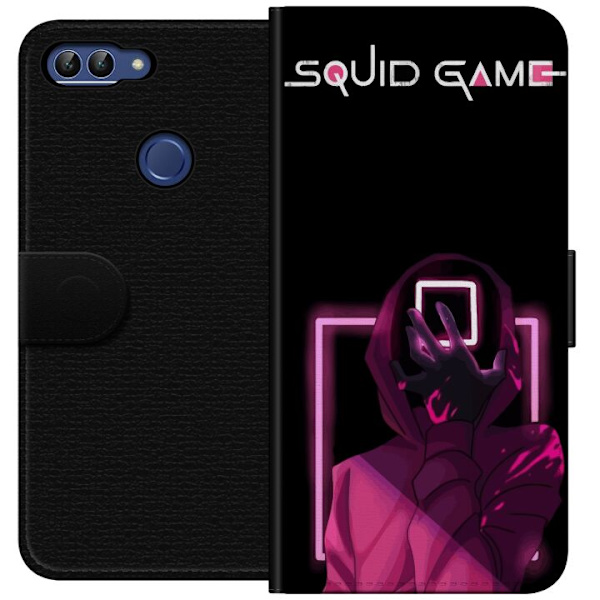 Huawei P smart Lompakkokotelo Squid Game Teema Suosittu Sarja Motiivi Graafinen Ikoninen Suunnittelu Aasialainen Popkulttuuri Jännitys Draama