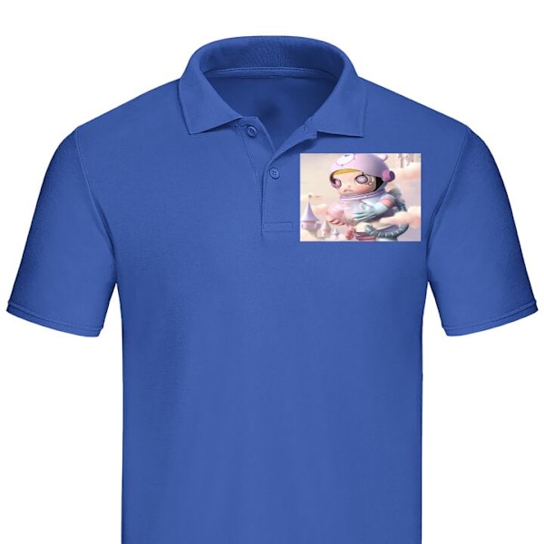 Poloshirt til Voksen | Elegant Poloshirt Mega Space Molly Care Blå Lille