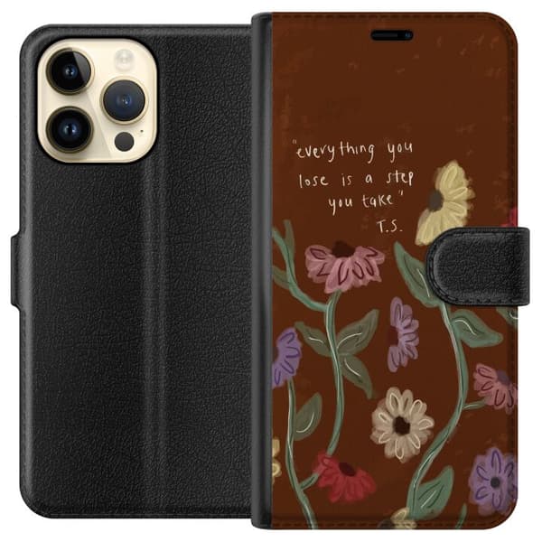 Kompatibel Tegnebogsetui til Apple iPhone 14 Pro Max Blomster