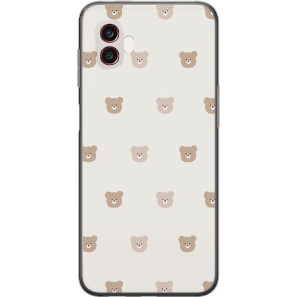 Samsung Galaxy Xcover6 Pro Gennemsigtig cover Teddybaggrund - søde teddybjørne mod en blød baggrund