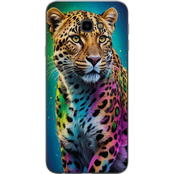 Samsung Galaxy J4+ Läpinäkyvä kuori Leopard