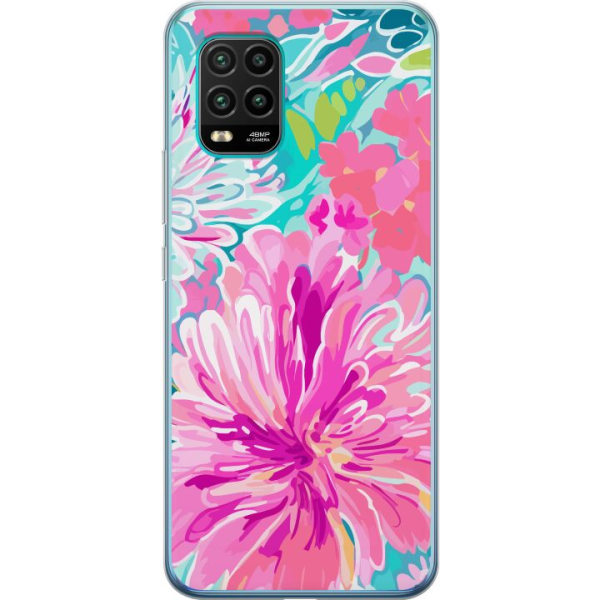 Xiaomi Mi 10 Lite 5G Gennemsigtig cover Blomsterrebs