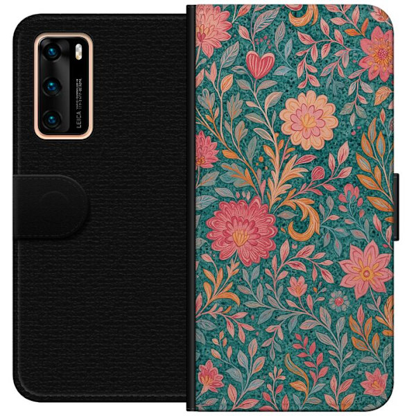Huawei P40 Lompakkokotelo Floral Dream
