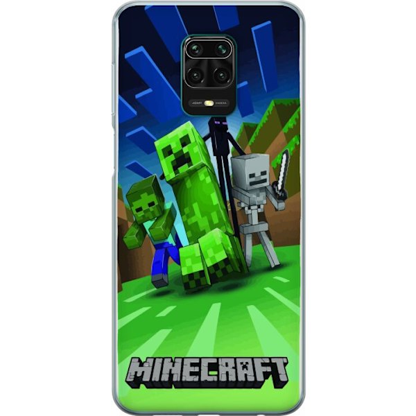 Xiaomi Redmi Note 9 Pro Läpinäkyvä kuori Minecraft Creeper mobilskal i klassisk grön pixelstil