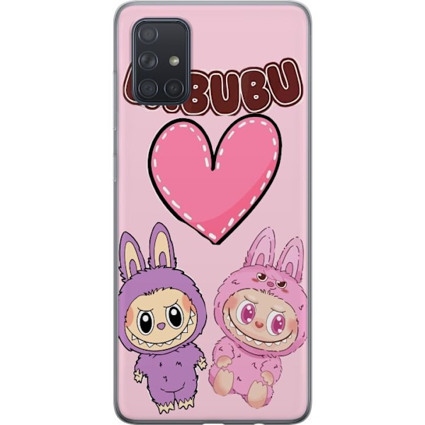 Samsung Galaxy A71 Gennemsigtig cover Labubu Pink Monster