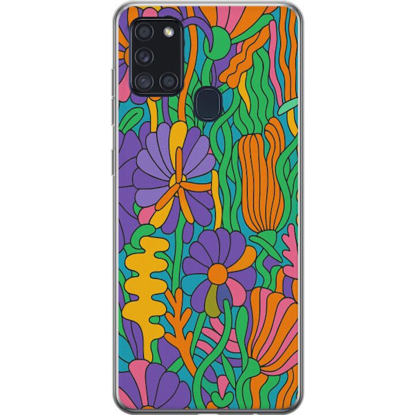 Samsung Galaxy A21s Genomskinligt Skal Color Pop