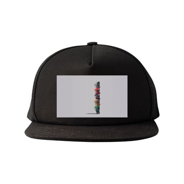 Snapback-lue svart one size