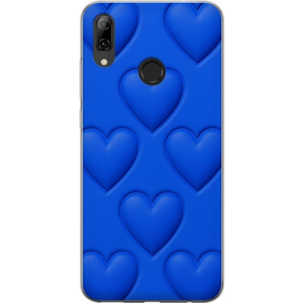 Huawei P smart 2019 Läpinäkyvä kuori Siniset Sydämet
