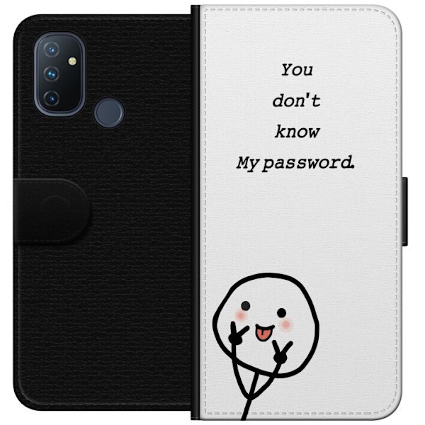 OnePlus Nord N100 Plånboksfodral You Don’t Know My Password – edgy textmotiv med attityd