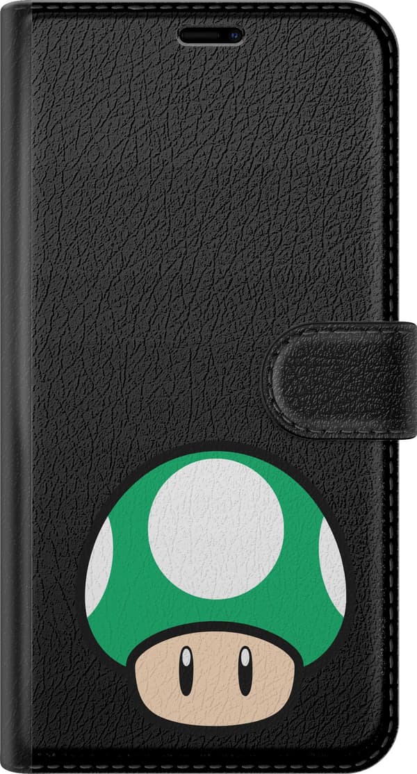 Kompatibelt Plånboksfodral till Apple iPhone 8 Plus Grön extrasvamp - Grönt motiv med grön extra-svamp. grön