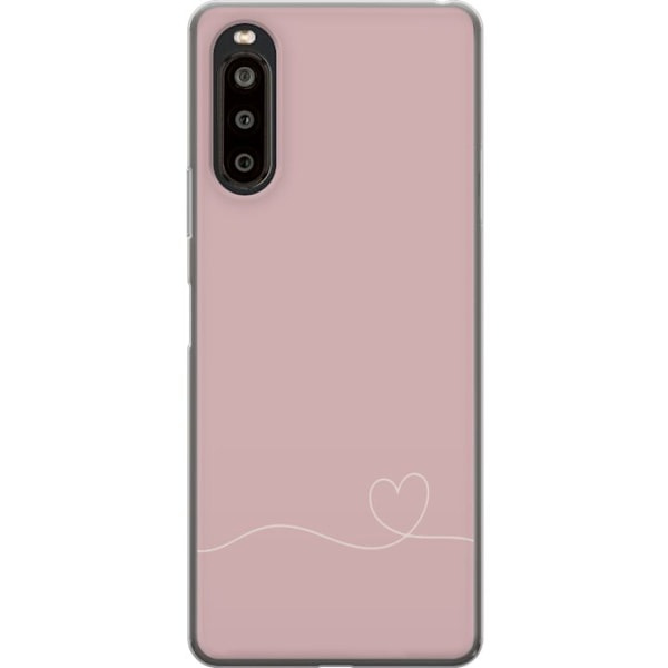 Sony Xperia 10 II Gjennomsiktig deksel Rosa Hjärna Design