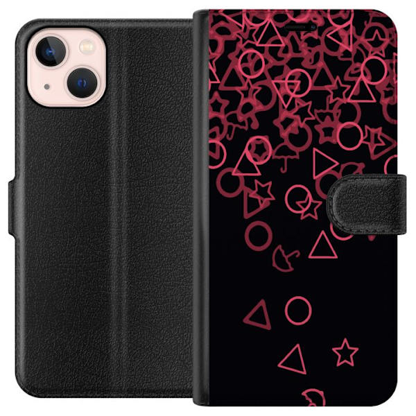 Apple iPhone 13 Lompakkokotelo Squid Game Ikoni Sarja Suosittu TV-peli Ikoni Graafinen Motiivi Aasialainen Trendi Draamasarja