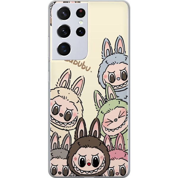 Samsung Galaxy S21 Ultra 5G Gjennomsiktig deksel Labubu Pastel