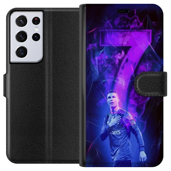 Samsung Galaxy S21 Ultra 5G Tegnebogsetui Ronaldo 7 - Fodboldl
