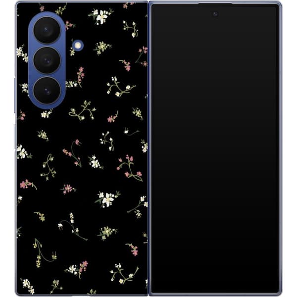 Kompatibel Mobilcover til Samsung Galaxy Z Fold8 Ultra Sort blomstergrafik sort