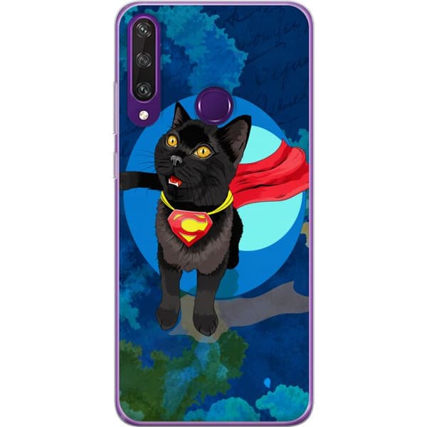 Kompatibelt Mobilskal till Huawei Y6p Superkatt blå