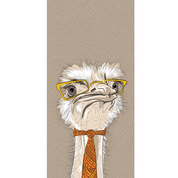 Kompatibelt Lommeboketui til Apple iPhone 13 Pro Beige strutseprofessor beige
