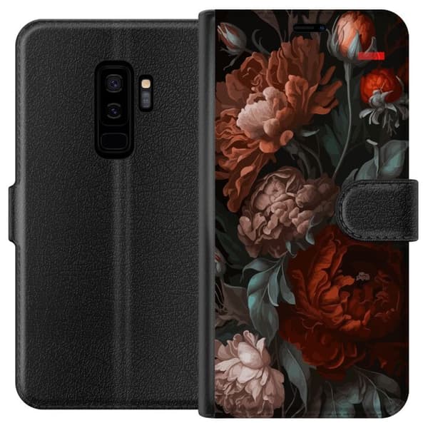 Kompatibel Tegnebogsetui til Samsung Galaxy S9+ Blommor