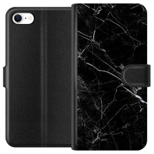 Apple iPhone 6 Tegnebogsetui Sort Marmor