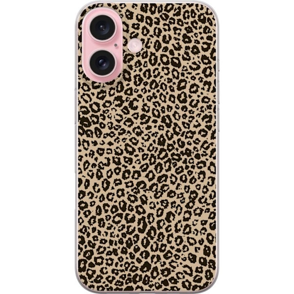 Apple iPhone 16 Gennemsigtig cover Leopard Mønster