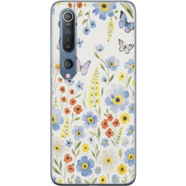 Xiaomi Mi 10 5G Genomskinligt Skal Sommarblommor