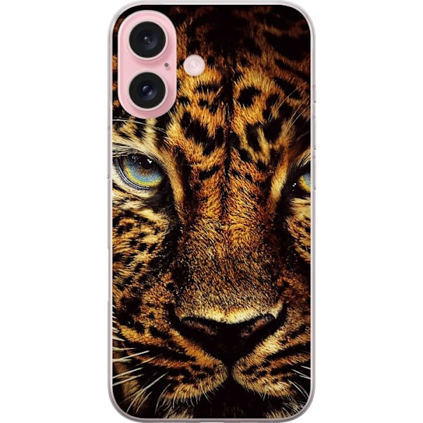 Apple iPhone 16 Gjennomsiktig deksel leopard