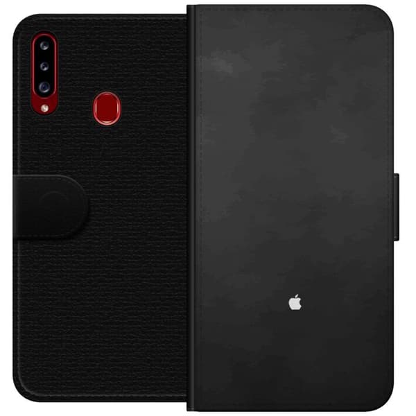Kompatibelt Plånboksfodral till Samsung Galaxy A20s Apple Grey