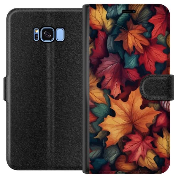 Kompatibelt Plånboksfodral till Samsung Galaxy S8 Höstlöv