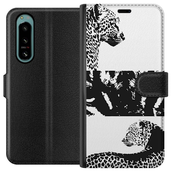 Sony Xperia 5 IV Tegnebogsetui Leopard Faces