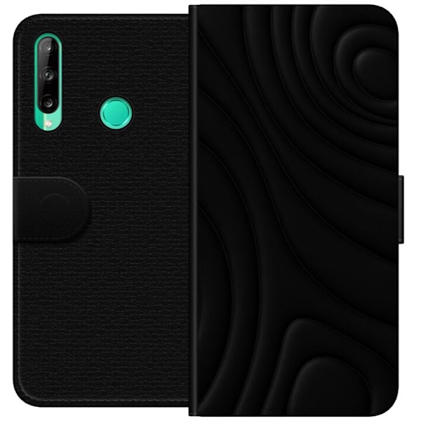 Huawei P40 lite E Tegnebogsetui Sorte Bølger