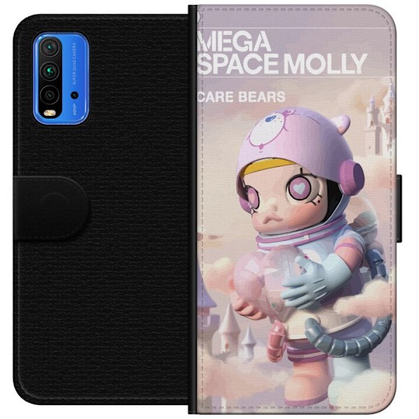 Xiaomi Redmi Note 9 4G Lompakkokotelo Mega Space Molly Care Bears Series - Share Bear Edition